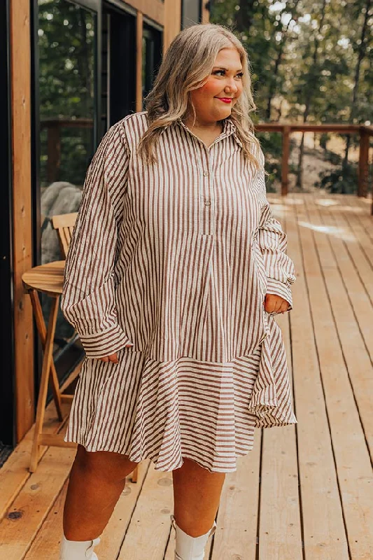 Design Trend Stripe A Pose Mini Dress Curves